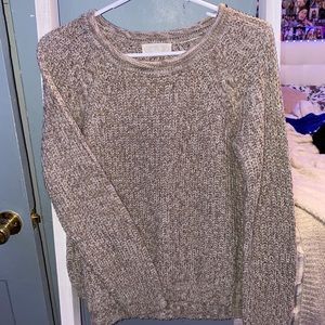 tan sweater